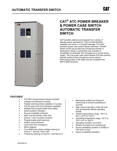 ATC Power Breaker & Power Case Switch Transfer Switch