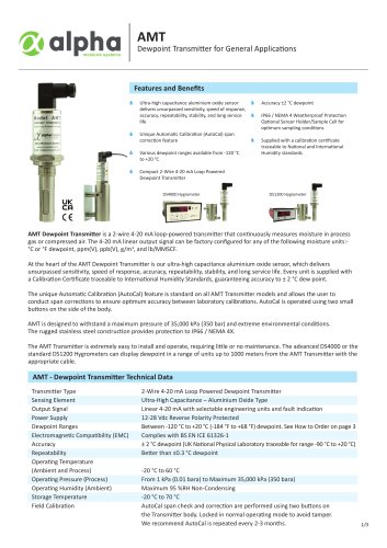 Model AMT Dewpoint Transmitter