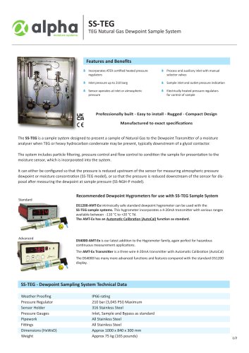 Natural Gas Dew-point Sampling Systems - TEG