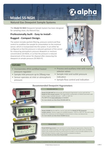 Natural Gas Dewpoint Sampling Systems - NGH