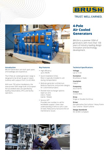 4-Pole Air Cooled Generators