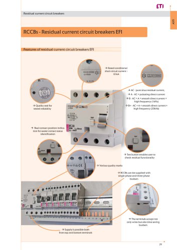 Residual current circuit breakers (RCCB) B and B+ type