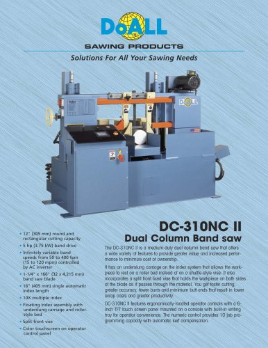 DC-310NC II Dual Column Band Saw