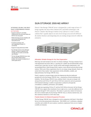 Sun Storage 2500-M2 Array