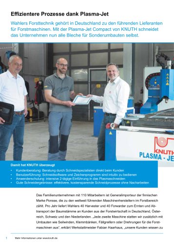 Anwenderbericht - Plasma-Jet Compact