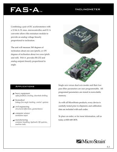 Inclinometers and Orientation Sensors FAS-A®