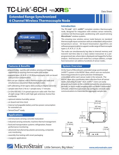 TC-Link® -mXRS? 6 Channel Wireless Thermocouple Node