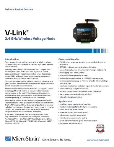 wireless sensor network 2.4 GHz V-Link®