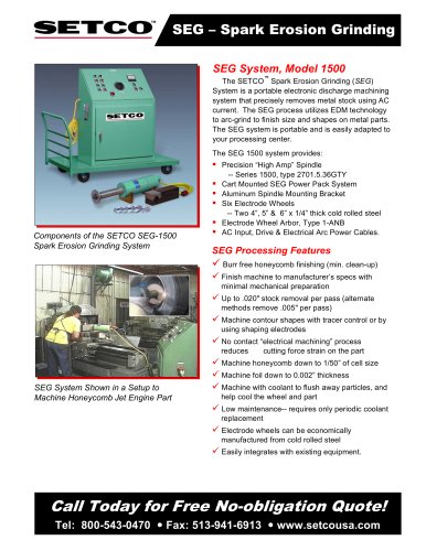 Setco - Spark Erosion Grinding (SEG)