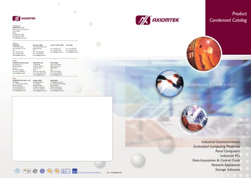 2005 AXIOMTEK Product Condensed Catalogue