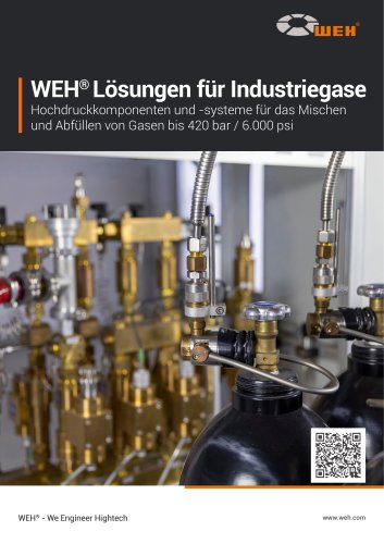 WEH&reg; L&ouml;sungen f&uuml;r Industriegase