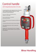 Control handle with integrated pneumatic 5/2 valve