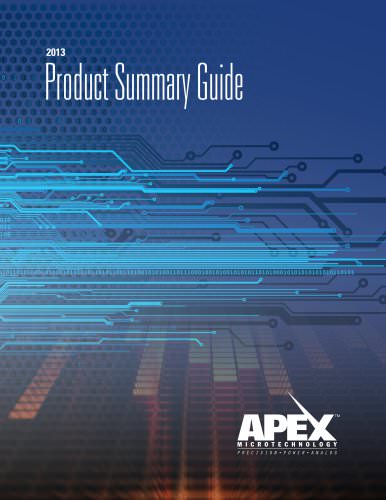 Product Summary Guide 2013