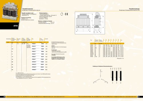 DTA Transformatoren