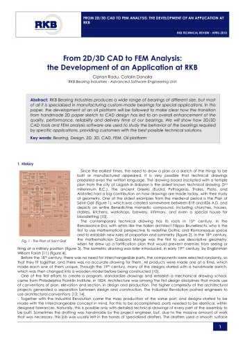 From 2D-3D CAD to FEM Analysis - The Development of an Application at RKB