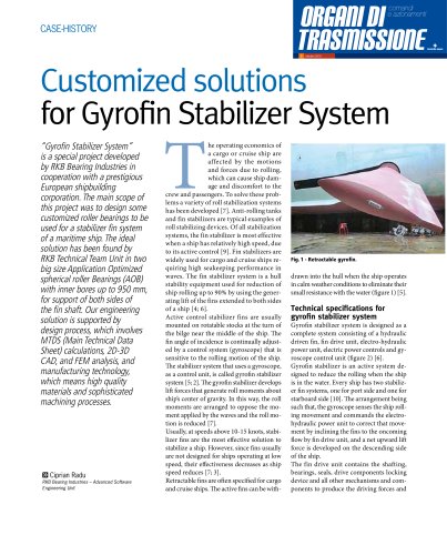 RKB Customized Solutions for Gyrofin Stabilizer System