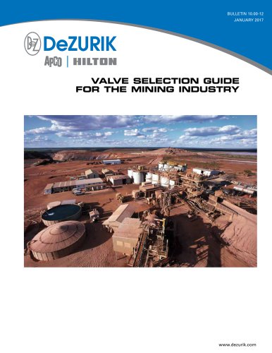 DeZURIK's Valve Selection Guide for the Mining Industry