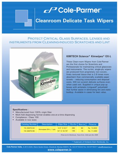 KC Kimwipes - Cleanroom Delicate Task Wipers