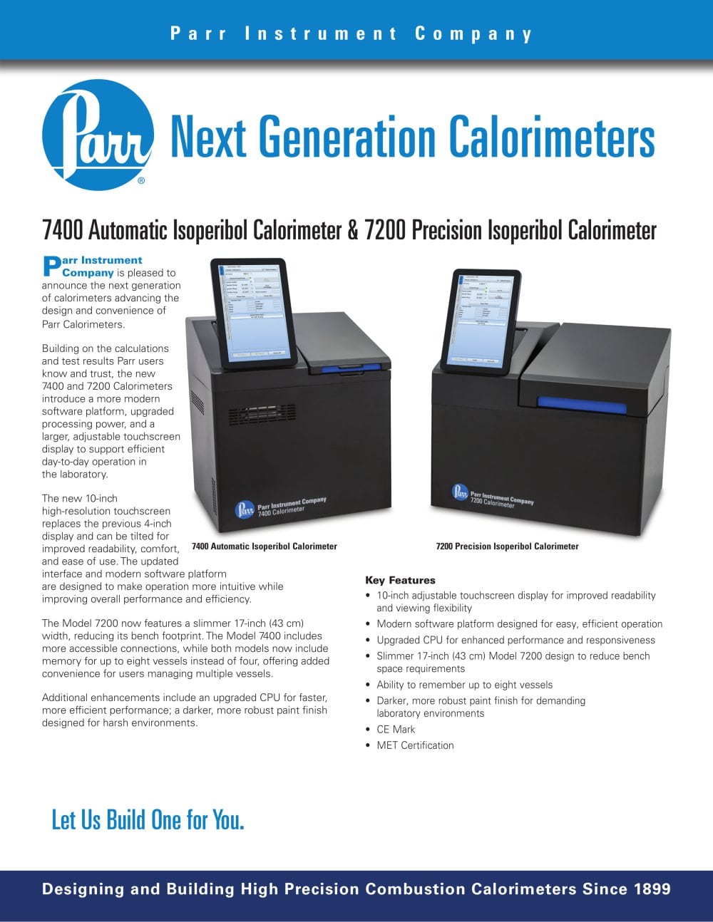 7000MB Next Generation Calorimeters - Parr Instrument Company
