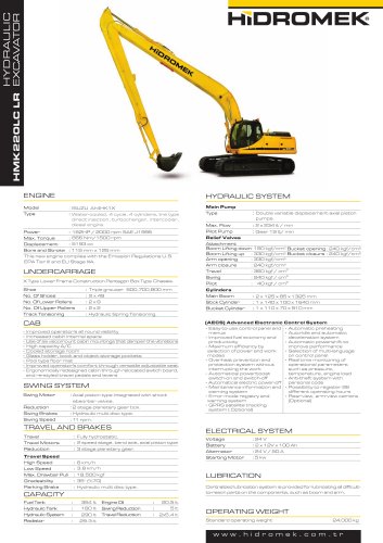 220LC LR Spec Sheet