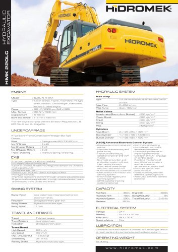 220LC Spec Sheet