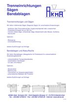 Trenneinrichtungen / Sägen / Bandablagen - 1