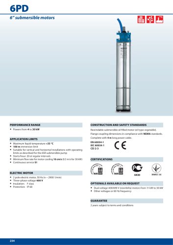 6PD  6" submersible motors