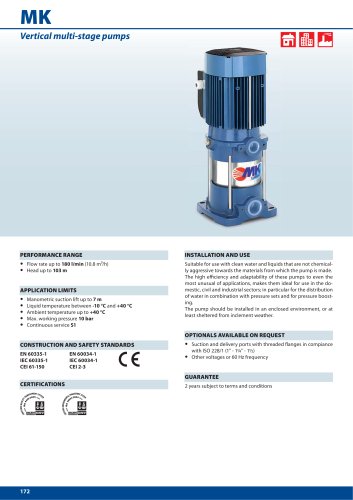 MK  Vertical multi-stage pumps