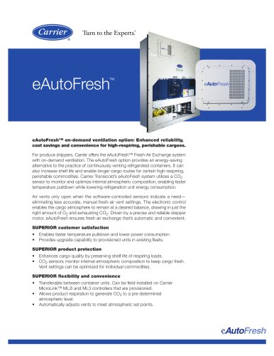 eAutoFreshTM Option, Automated Air Exchange