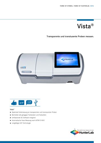 Vista Transparente und transluzente Proben messen
