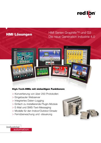 HMI Lösungen - HMI Serien Graphite und G3, die neue Generation Industrie 4.0