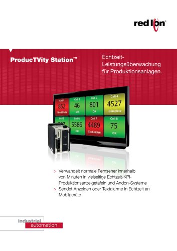 ProducTVity Station - Echtzeit-Leistungsüberwachung für Produktionsanlagen