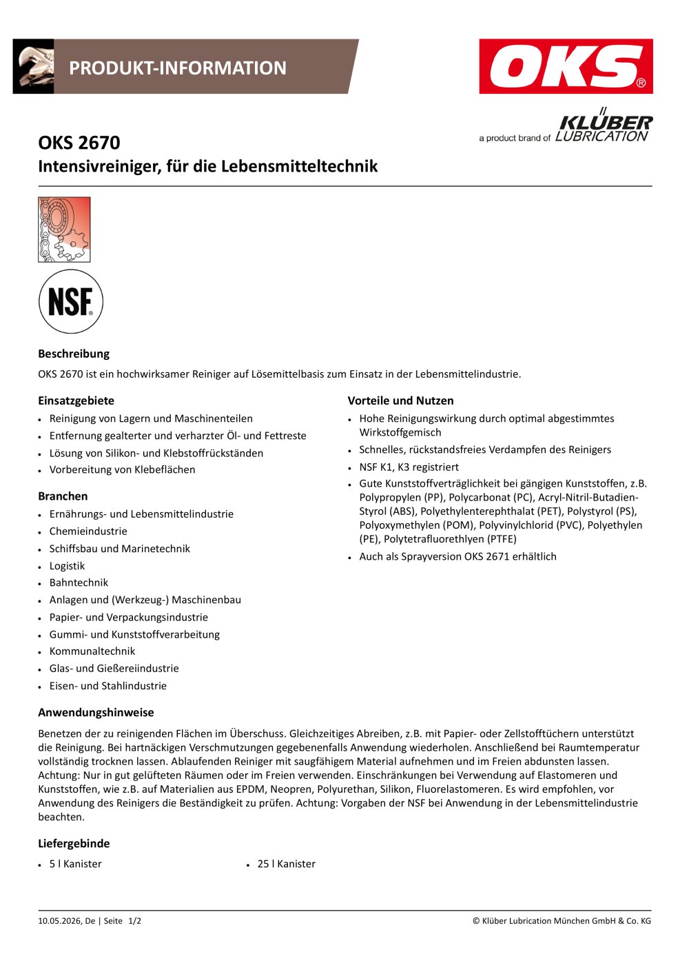 OKS 2670 - OKS Spezialschmierstoffe GmbH
