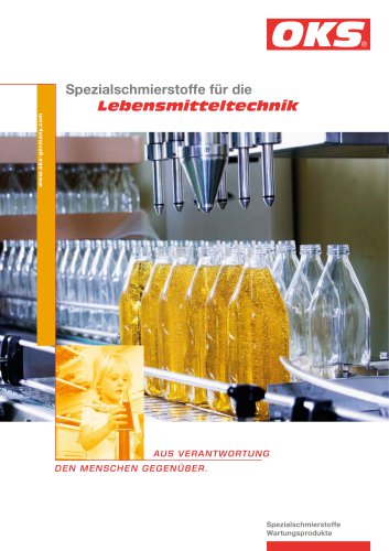 Spezialschmierstoffe für die Lebensmitteltechnik