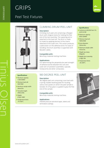 GRIPS - Peel Test Fixtures from Tinius Olsen