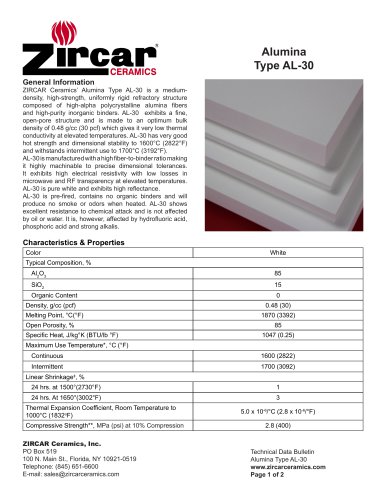 Alumina Type AL-30