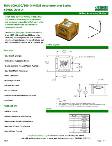 JMA-100/200/300-D Datasheet