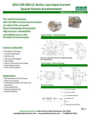 QFA-150 Low Input Current Quartz Accelerometer