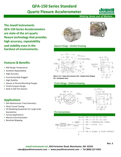 QFA-150 Quartz Flexure Accelerometer