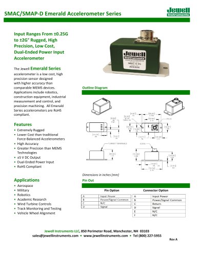 SMA Accelerometer Series Datasheet