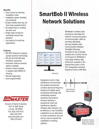 BinMaster SmartBob Wireless Transceiver Brochure