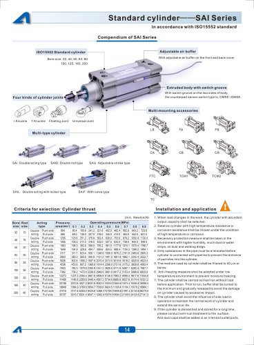 Standard cylinder--SAI series