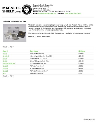 EVALUATION KITS, METERS & PROBES