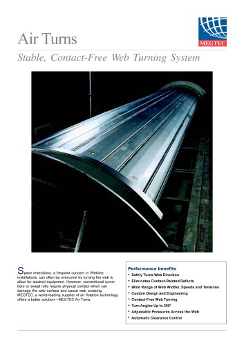 Air Turn system for paper and web processing applications