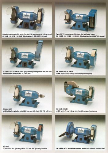 Double ended grinders, workshop and industry