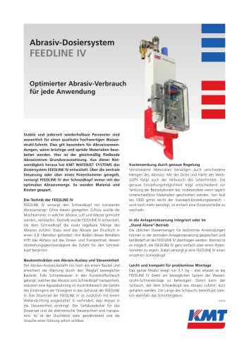 Abrasiv-Dosiersystem - FEEDLINE V