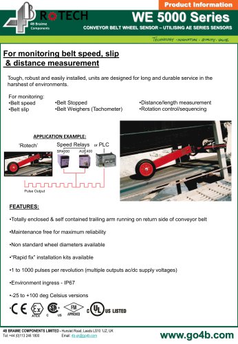 4B Wheel Encoder - Conveyor Belt Wheel Sensor