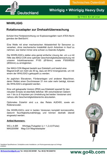 4B Whirligig - Rotationsadapter zur Drehzahlueberwachung