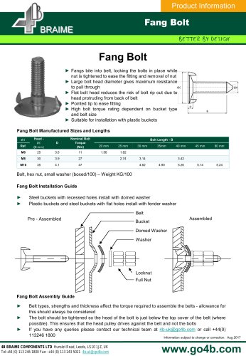 FANG Elevator Bolts