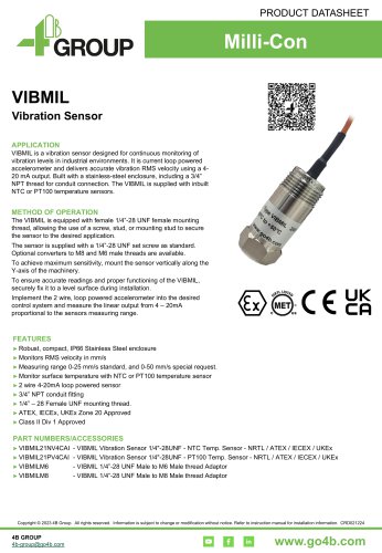 Milli-Con - Vibration & Surface Temperature Sensor